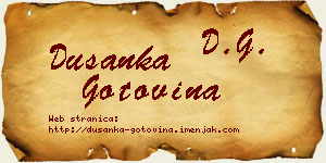 Dušanka Gotovina vizit kartica